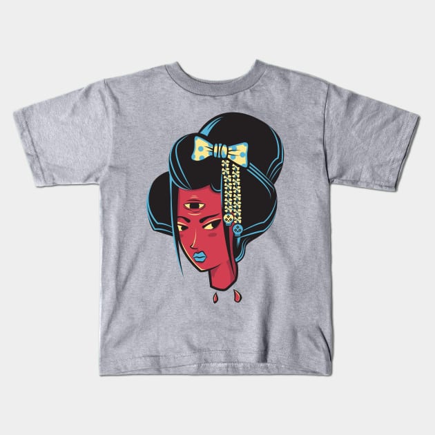 Undead Geisha Kids T-Shirt by Yamabushi's Kawaii Store